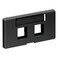 Leviton 2Port QuickPort Modular Furniture Faceplate 49910SE2 Black