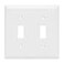 Power Gear Double Wall Plate Cover 2 Gnag Screws Included UL Listed 031 x 45 Light switch cover Outlet Covers White 40025