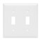 Power Gear Double Wall Plate Cover 2 Gnag Screws Included UL Listed 031 x 45 Light switch cover Outlet Covers White 40025