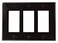 Leviton 3Gang DecoraGFCI Device Wallplate 80611 Brown