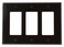 Leviton 3Gang DecoraGFCI Device Wallplate 80611 Brown