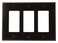Leviton 3Gang DecoraGFCI Device Wallplate 80611 Brown