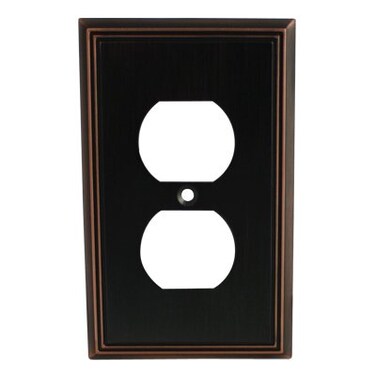 Cosmas 65049ORB Oil Rubbed Bronze Single Duplex Electrical Outlet Wall PlateCover
