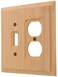 AMERELLE Amerelle Baker Single ToggleSingle Duplex Unfinished Wood Wallplate