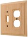 AMERELLE Amerelle Baker Single ToggleSingle Duplex Unfinished Wood Wallplate