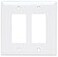 Legrand Pass Seymour TPJ262W Trademaster Jumbo Oversized Unbreakable Nylon Wall Plate 2 Gang Two Decorator Rocker GFCI Cover White 1 Count