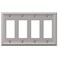 AMERELLE Amerelle 149R4BN Chelsea Steel Quad RockerGFCI Wallplate Brushed Nickel