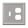 AMERELLE 149TDBN Chelsea Steel ToggleSingle Duplex Wallplate Single Single Brushed Nickel Single Toggle Single Duplex