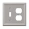 AMERELLE 149TDBN Chelsea Steel ToggleSingle Duplex Wallplate Single Single Brushed Nickel Single Toggle Single Duplex