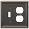 AMERELLE Amerelle 149TDDB Chelsea Wallplate 1 Toggle 1 Duplex Steel Aged Bronze 1Pack