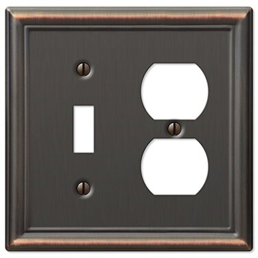AMERELLE Amerelle 149TDDB Chelsea Wallplate 1 Toggle 1 Duplex Steel Aged Bronze 1Pack