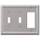 AMERELLE Amerelle 149TTRBN Chelsea Steel Double ToggleSingle RockerGFCI Wallplate Brushed Nickel