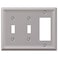 AMERELLE Amerelle 149TTRBN Chelsea Steel Double ToggleSingle RockerGFCI Wallplate Brushed Nickel