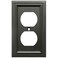 AMERELLE Amerelle Continental Single Duplex Cast Metal Wallplate in Oil Rubbed Bronze 1 Duplex