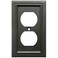 AMERELLE Amerelle Continental Single Duplex Cast Metal Wallplate in Oil Rubbed Bronze 1 Duplex