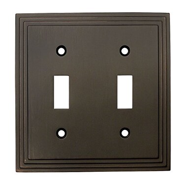 Cosmas 25033ORB Oil Rubbed Bronze Double Toggle Switch Plate Switchplate Wall Cover