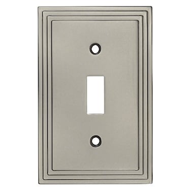 Cosmas 25053SN Satin Nickel Single Toggle Switch Plate Switchplate Cover