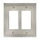 Cosmas 25090SN Satin Nickel Double GFIDecora Rocker Wall Switch Plate Switchplate Cover