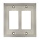 Cosmas 25090SN Satin Nickel Double GFIDecora Rocker Wall Switch Plate Switchplate Cover