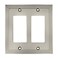 Cosmas 25090SN Satin Nickel Double GFIDecora Rocker Wall Switch Plate Switchplate Cover