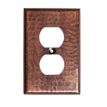 Monarch Abode Duplex Outlet Cover Plate 1Gang Pure Copper Plug Wall Plates Electrical Outlet Cover Plates Electric Outlets Covers Hand Hammered Decorative Outlets Covers Wall Plate Pack of 1