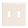 Power Gear Light Almond Double Toggle Oversized Wall Plate Cover 2 Gang Unbreakable Faceplate x 49 Screws Included 44757 1 Pack
