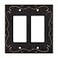 Henne Bery French Cabriole Decorative Wall Plate Switch Plate Outlet Cover Double Decorator Aged Bronze