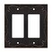 Henne Bery French Cabriole Decorative Wall Plate Switch Plate Outlet Cover Double Decorator Aged Bronze