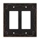 Henne Bery French Cabriole Decorative Wall Plate Switch Plate Outlet Cover Double Decorator Aged Bronze