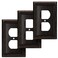 Henne Bery Sunken Pearls Heavy Duty Decorative Wall Plate Switch Plate Outlet Cover Single Duplex 3 Pack Aged Bronze
