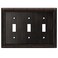 Henne Bery Sunken Pearls Heavy Duty Decorative Wall Plate Switch Plate Outlet Cover Triple Toggle Aged Bronze