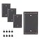 SLEEKLIGHTING Oil Rubbed Bronze Outlet Covers and Switch PlatesDecorative Wall Plate Light Switch Cover Flat Variety of Styles DecoratorDuplexToggle ComboSize 1 Gang Blank 4Pack
