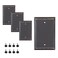 SLEEKLIGHTING Oil Rubbed Bronze Outlet Covers and Switch PlatesDecorative Wall Plate Light Switch Cover Flat Variety of Styles DecoratorDuplexToggle ComboSize 1 Gang Blank 4Pack