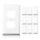 Faith Duplex White Outlet Covers Wall Plate 1Gang Light Switch Cover Standard Size 455 x 276 Unbreakable Polycarbonate Thermoplastic Light Switch or Plug Cover Outlet Covers White 10 Pack