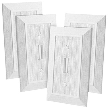 Bates Choice Bates Classic Beadboard Single Switch Plate 4 Pack Light Switch Cover
