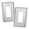 MLLIZH 6Pack 1 Gang Decorator Wall Plate Stainless Steel Outlet Covers for Light Switches Dimmers Rocker GFCI Receptacle USB OutletBrushed Finish Silver