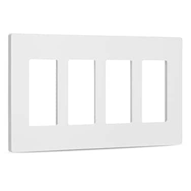 Bates Choice Bates Screwless Decorator Wall Plates 4 Gang Wall Plate Decorator Wall Plate Outlet Covers Wall Plates White Outlet Covers 4 Gang Screwless Wall Plate Screwless Wall Plate