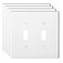Anteer 2Gang Toggle Light Switch Wall Plate Double Switch Decorator Plate Covers Dual Switch Faceplate Standard Size 2Gang 448 x 457 StandardSize 4PackWhite