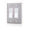 Gaocai Silver Shiny Silver Rhinestones Switch Wall Plate Double Gang Toggle Light Switch Covers Decorator Kitchen Plate Outlet Wall Plates