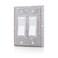 Gaocai Silver Shiny Silver Rhinestones Switch Wall Plate Double Gang Toggle Light Switch Covers Decorator Kitchen Plate Outlet Wall Plates