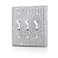 Gaocai Silver Shiny Silver Rhinestones Wall Plates Light Switch Cover Plate Decorative Wall Plate 3 Gang Toggle Outlet Cover