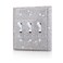 Gaocai Silver Shiny Silver Rhinestones Wall Plates Light Switch Cover Plate Decorative Wall Plate 3 Gang Toggle Outlet Cover