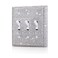 Gaocai Silver Shiny Silver Rhinestones Wall Plates Light Switch Cover Plate Decorative Wall Plate 3 Gang Toggle Outlet Cover