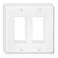 Anteer Decorator Wall Plate Double Gang Light Switch Plate Outlet CoverUnbreakable Polycarbonate Thermoplastic White 4Pack Double DecoratorWhite