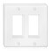 Anteer Decorator Wall Plate Double Gang Light Switch Plate Outlet CoverUnbreakable Polycarbonate Thermoplastic White 4Pack Double DecoratorWhite