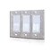 Gaocai Silver Shiny Silver Rhinestones Wall Plates Light Switch Cover Plate Decorative 3 Gang Wall Plate Single Toggle For Outlet Covers Wall Plate