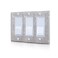 Gaocai Silver Shiny Silver Rhinestones Wall Plates Light Switch Cover Plate Decorative 3 Gang Wall Plate Single Toggle For Outlet Covers Wall Plate