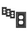 DEWENWILS 4 Pack Black Metal Outlet Covers 488313 Electric Covers for Outlets Kitchen Wall Plates Electric Cover Plates for Outlets