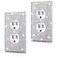Gaocai 2 Pcs Shiny Silver Rhinestones Outlet Covers Wall Plates Light Switch Cover Plate Rhinestones Outlet Plate Decoration Outlet Switch Cover Wall Plate Outlet Cover