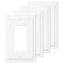 MLLIZH 1Gang Modern Edge Decorative Wall Plate Cover Switch Outlet Single Decorator Electrical Faceplate for Light Switches Smart Switch GFCI Dimmers Receptacle USB Outlet 4 Pack Single Decorator